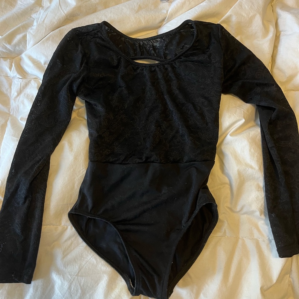black ballet leotard